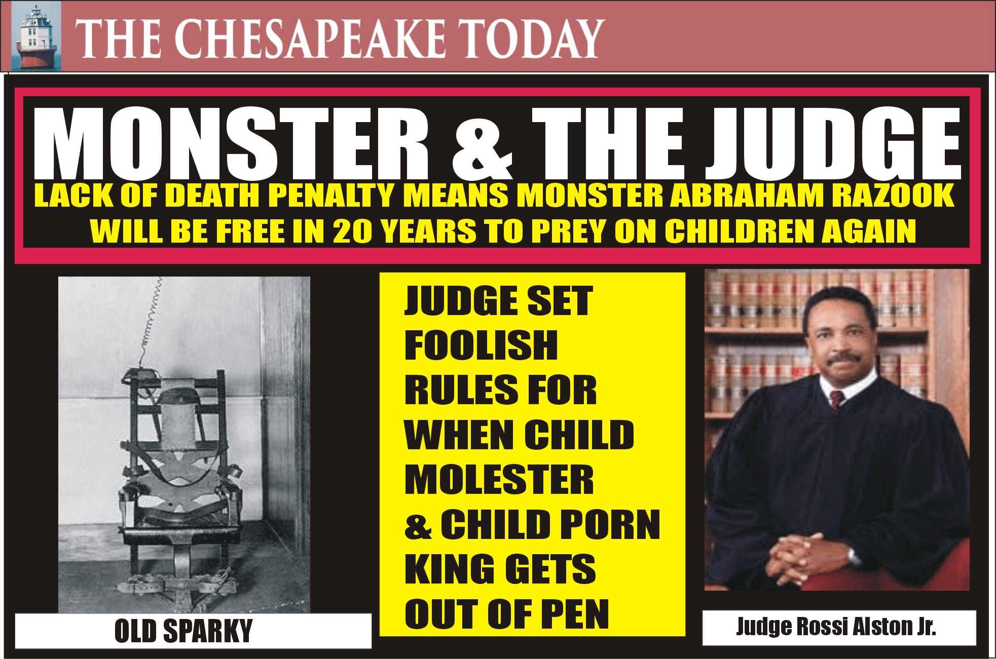 COURT NEWS Child Pornography Distributor Abraham Razook Sentenced to 20 Years in Federal Prison for Rape, Assault of Children – THE CHESAPEAKE TODAY image